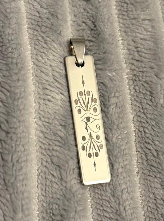 Eye of Protection – 304 Stainless Steel Laser Engraved Pendant
