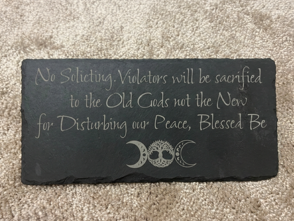 Pagan No Soliciting Sign